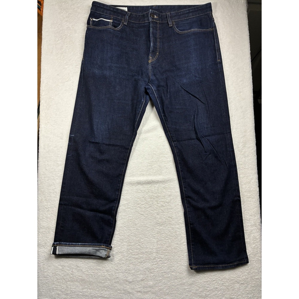 Banana Republic Jeans 36x30 Selvedge Blue Dark Wash Straight